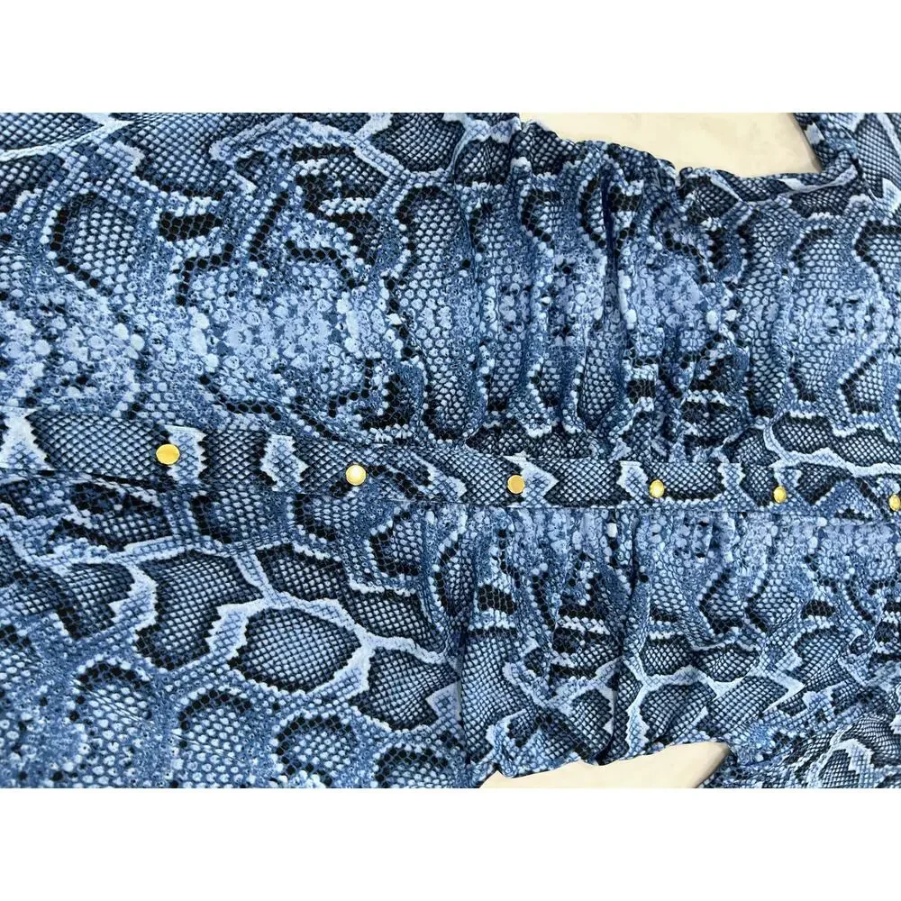 Blue Snake Skin dress - Size M - Picture 11 of 12
